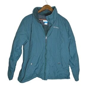 Columbia Omni-Shield Teal Blue Insulated Fleece Lined Jacket Womens 1X
